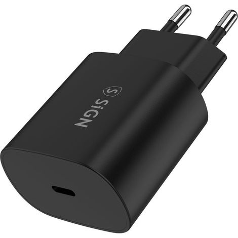 Sign Usb C Schnellladeger T 25W 3A Schwarz