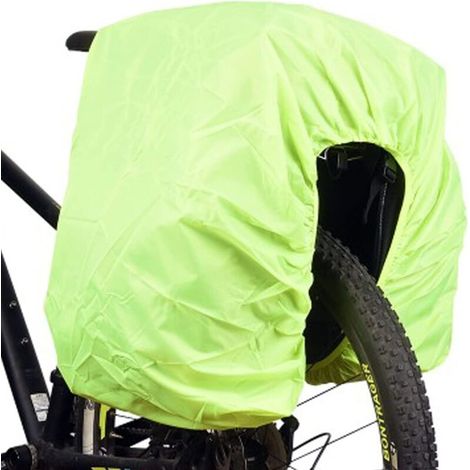 Telo di copertura impermeabile KZQ, cestino per bicicletta, borsa per bicicletta, portapacchi impermeabile, verde fluorescente (126 x 66 cm) (1/4)