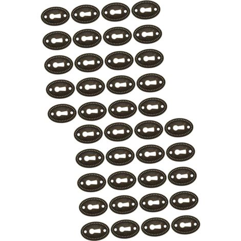 40 plaques de recouvrement ovales pour tiroir commode, rosace (1/5)