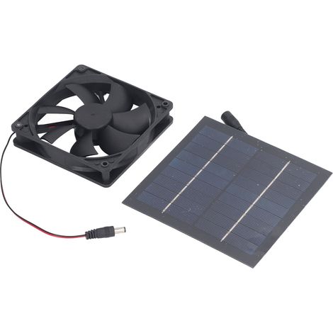 Kit de ventilateur solaire 20 W étanche IP65 pour petits poulaillers, serres, abris de jardin, niches pour animaux et extraction de fenêtre. (1/5)