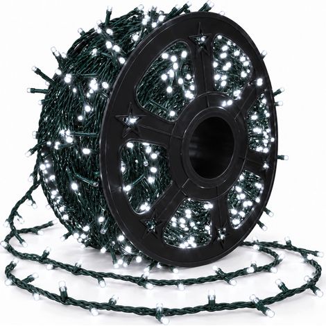Luci per albero di Natale 1000 LED 60m Bianco freddo FLASH IP44 Cavo spesso su bobina (1/5)