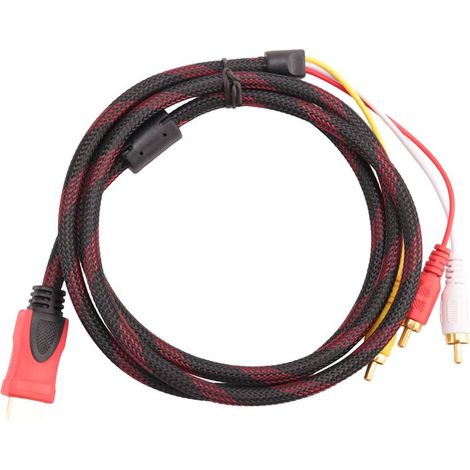 Stecker auf Cinch Video-Audio-Kabeladapter für PS3, PS4 und Xbox One, neuestes Modell.