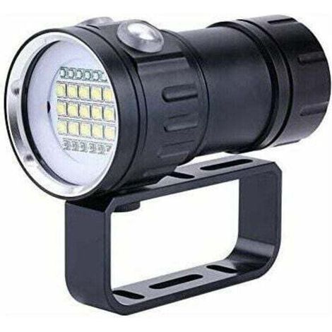 Lampe de plongée sous-marine IPX8 étanche de 18000LM, résistante jusqu'à 80 mètres de profondeur, idéale pour la photographie et la vidéo sous-marines. (1/4)