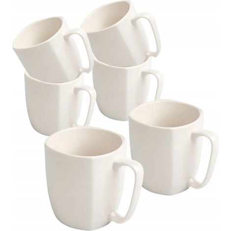 Set di 6 tazze da caffè quadrate grandi Altom Design Regular 400ml