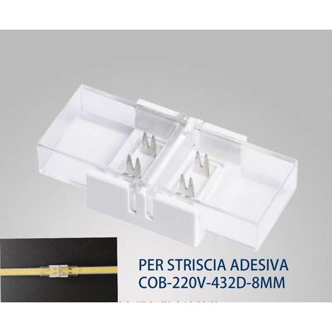 Connettore Giunzione Striscia Led COB 8mm 220V (1/2)