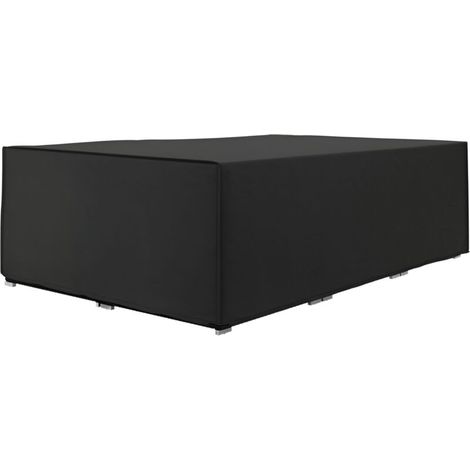 Housse salon de jardin bâche housse table de jardin tissu Oxford étanche anti-UV, 222 x 155 x 67 cm, noir