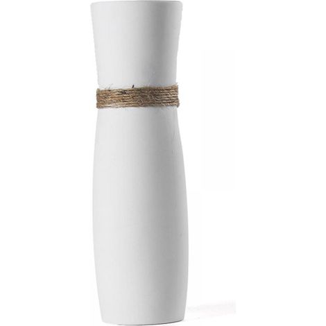 1 Vase en céramique, finition givrée, design en corde, argile et paille, pour fleurs fraîches ou séchées, décoration maison (1/5)