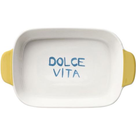 Tognana Pirofila con Manici Dolce Vita 23 x 14 Cm H 4 Cm Bistro Viva L'Italia New Bone China Multicolor (1/2)