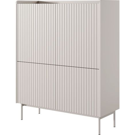 Meuble de salle de bain, Cachemire / Gris Foncé, poignée noire, 140 ( 2 × 60 + 20) × 46 × 57 cm (1/5)