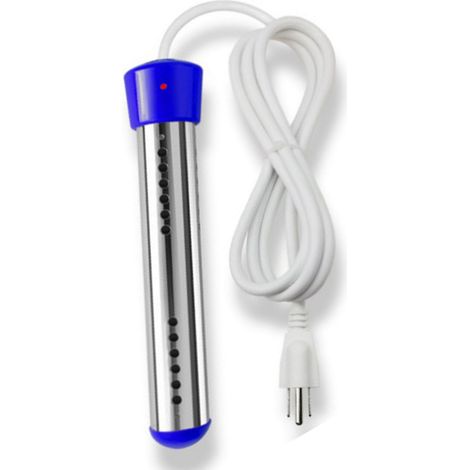 Chauffe-eau Immersif 1500W avec Protection Acier Inoxydable, Portable Électrique Submersible, Prise US, Bleu (1/5)