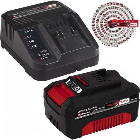 Einhell 18v Power X-Change PXC Starter Kit - 1x 3.0Ah Battery + 3ah Fast Charger (1/5)