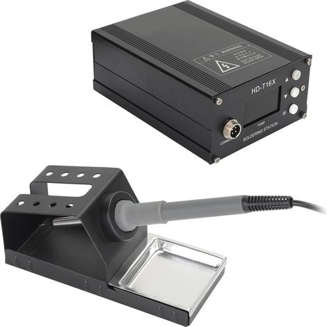 Station de dessoudage à air chaud LED, fer à souder numérique à température constante, kit outil 110-230V UE (1/5)