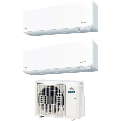 Fujitsu Aire Acondicionado Dual Split Inverter Serie KG AIRSTAGE 7+7 con AOEG14KBCA2 R-32 Wi-Fi Integrado 7000+7000