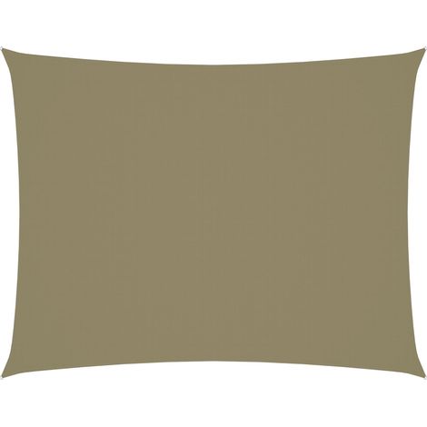 Vela de sombra para sombrilla rectangular tela Oxford 6 x 8 m beige 020009742