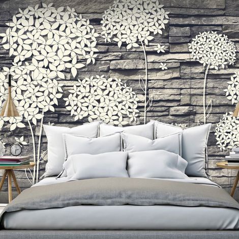 Papier peint fleurs de pierres - 150 x 105 cm