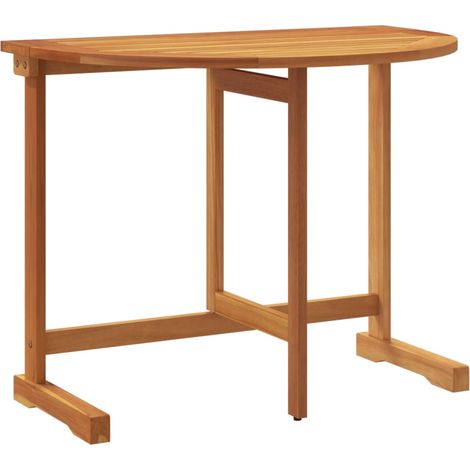 Tavolo da Balcone Pieghevole 90x60x72 cm Legno Massello Acacia vidaXL