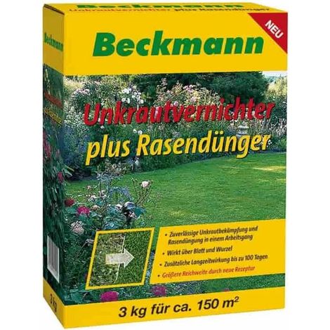 3 kg d'engrais pour gazon avec désherbant + effet longue durée pour environ 150m²