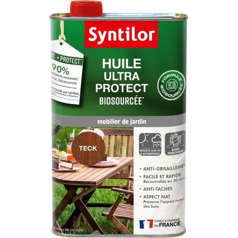 SYNTILOR Huile pour mobilier de jardin nature protect teck mat 1 l