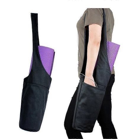 Sac de transport SPORX pour tapis de yoga avec grande poche latérale Convient à la plupart des tapis
