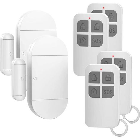 Alarme Porte, DéTecteur Ouverture Porte avec SirèNe Puissante De 130 DB, Alarme De Porte Et FenêTre sans Fil MagnéTique pour Portes, FenêTres Et Armoires, La Maison,Office(Paquet De 2) (1/5)