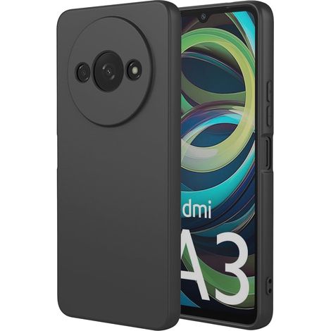 Custodia per Xiaomi Redmi A3, in silicone leggero, nera (1/4)