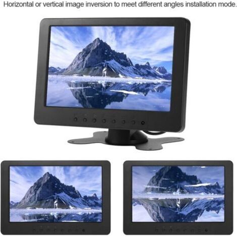 7-Zoll-TFT-LCD-Bildschirm (16:9), Auflösung 1024 x 600 Pixel, BNC-AV-Video- und Audioanschluss für PC, VCD, DVD, EU-Stecker für Auto (1/5)