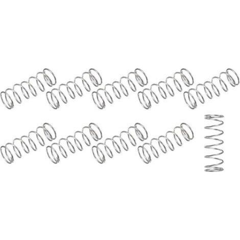 Lot de 10 ressorts de compression (0,8 x 11 mm de diamètre extérieur, 30 mm de longueur libre), ressort d'extension en acier inoxydable 304 – pour réparations à domicile, projets de bricolage, (1/4)