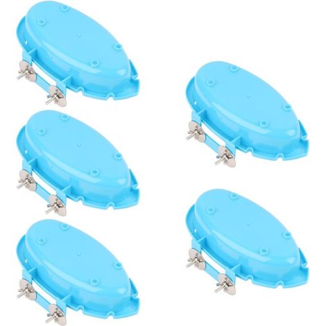 Set da bagno per uccelli in plastica composto da 5 pezzi: vaschetta per la doccia, ciotola per il cibo, abbeveratoio e mangiatoia, adatto ai pappagalli. (1/5)