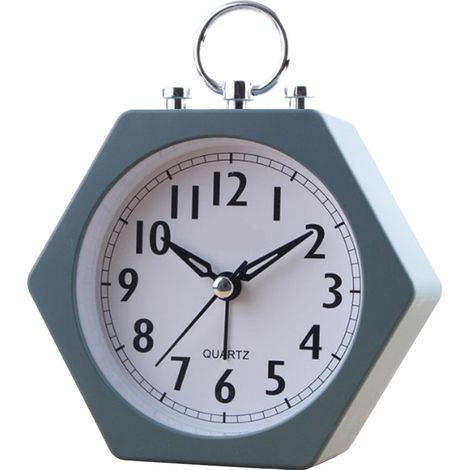 Réveil silencieux, horloge de bureau pour étudiant senior, lumière douce, style simple et luxueux, horloge de chambre, style 6