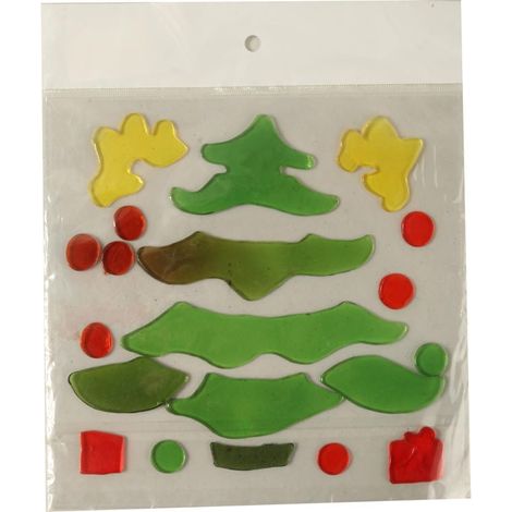 Adesivi in gel per finestre a forma di albero di Natale