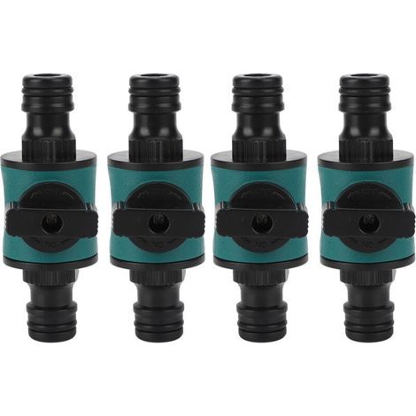 4-piece quick hose connector, double-headed anti-leak plastic garden adapter, for irrigation system (1/5)