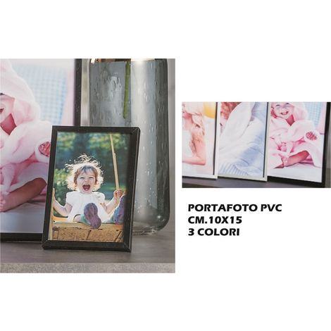 Cornice portafoto da appoggio in pvc 10 x 15 cm 3 Colori