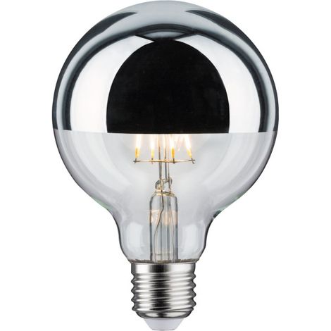 LED G95 Calotte réflectrice 600lm E27 2700K 6,5W 230V Argent gradable (1/5)