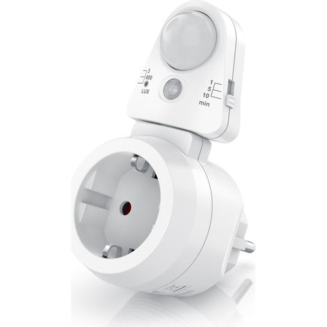 BEARWARE Steckdosen Bewegungsmelder mit Timer - Zeitschaltuhr digital - Lichtsensor 3, 600, 1200 Lux - PIR Infrarotsensor Bewegungssensor (1/5)