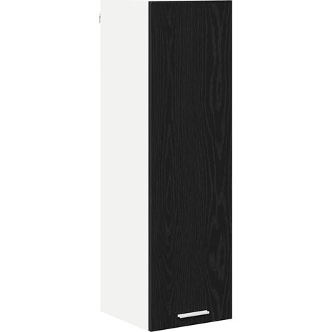 Armadio pensile moderno spazio ottimizzato 30 x 31 x 100 cm in legno multistrato rovere nero 020053370