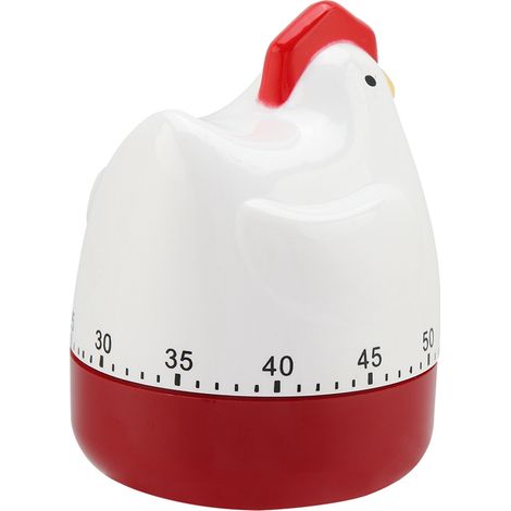 Minuteur de cuisine mécanique en forme de poulet, réveil et minuteur décoratif pour la maison (1/5)