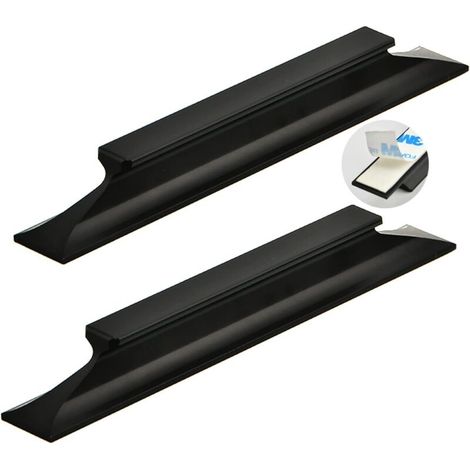 Lntyq 2 pièces poignée de porte coulissante auto-adhésif Poignée de grange alliage d'aluminium Poignées pour placards d'armoire Tirer noir Bouton de Meuble Poignet Pas de poinçonnage (Length 120mm) (1/4)