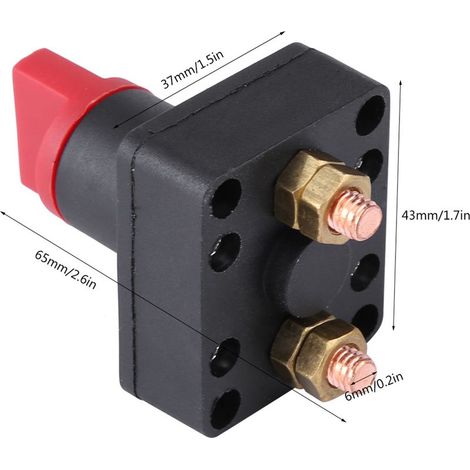 Interrupteur de Disjonction Batterie 300A 6mm - Interrupteur de Désactivation/Coupure Isolateur pour Auto, Camion, Bateau (1/5)