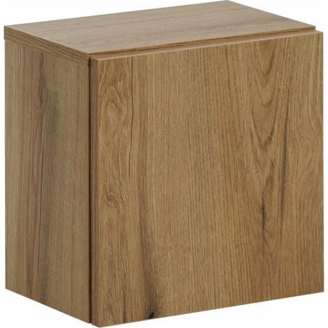 Mobile da bagno VANO - 1 porta - Colore quercia - L20 × P57 × H18 cm - Da appendere