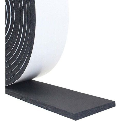Weatherstrip for doors and windows, 15 mm wide x 10 mm thick x 4 m long, soundproofingblack (1/4)