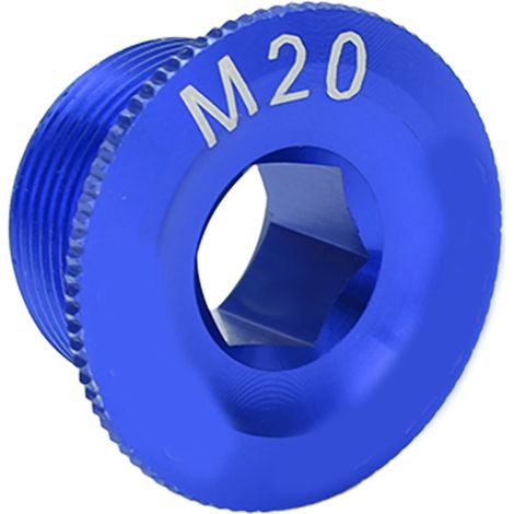 Vis de manivelle CANSUCC M20 en alliage d'aluminium anticorrosion, bouchon bleu pour vélo de route et VTT (1/5)