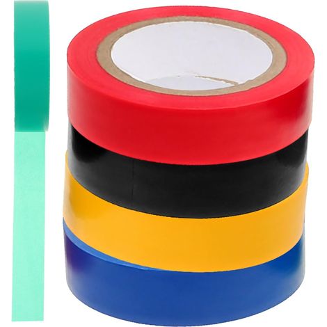 5 rouleaux de ruban électrique Aislante PVC, couleurs haute (1/5)