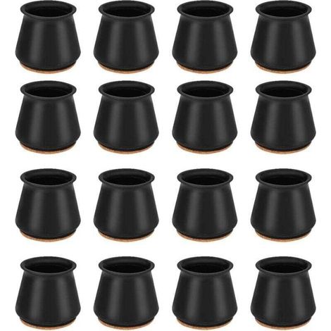 Ulisem Protection Pied de Chaise, 16 Pcs Couvre-Jambes de Chaise en Silicone Chaise Casquettes Pieds, Protège-Jambes de Bureau et de Chaise, Bouchon Rond de Pied de Chaise pour 25-30MM Rond de Jambes