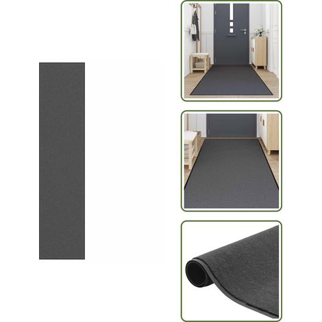 The Living Store Fußmatte Anthrazit 115x500 cm - Türmatte (1/5)