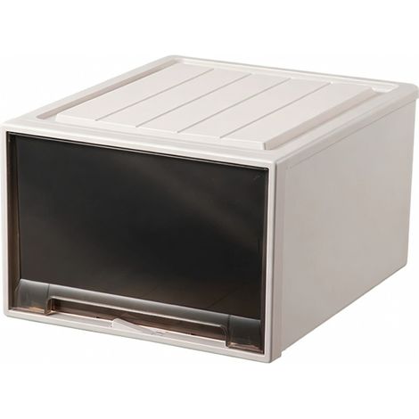 Boîte de rangement à tiroir plastique abricot 27 x 18.5 x 10 (1/5)