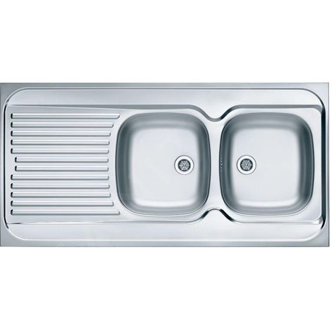 Alveus Classic - Évier 1200x600 mm, bac à droite, inox 1008991 (1/2)