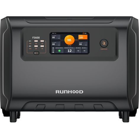 RUNHOOD F3600 – Station d’Énergie Portable Haute Capacité 3600 Wh (Extensible) (1/5)