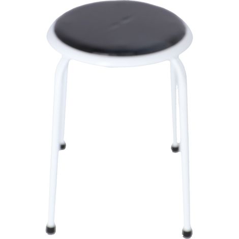 WELL HOME MOBILIARIO & DECORACIÓN Taburete de cocina con patas metálicas color negro, 30,5x30,5x42,5 cm