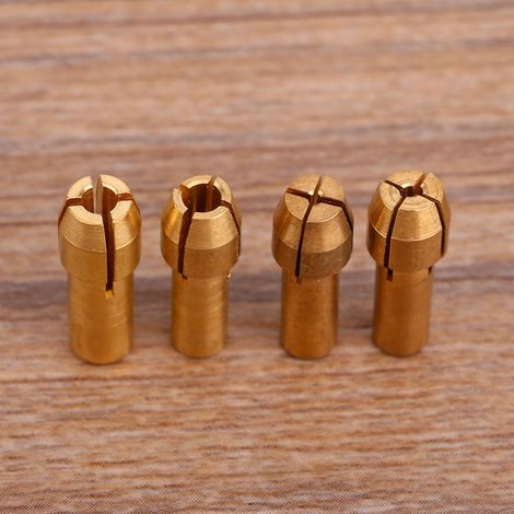 Kit de 4 embouts et adaptateurs en laiton pour outil rotatif multifonction (1/1,6/2,35/3,2 mm). (1/5)