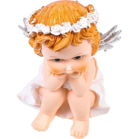 figurine d ange en résine blanche Résistante aux intempéries